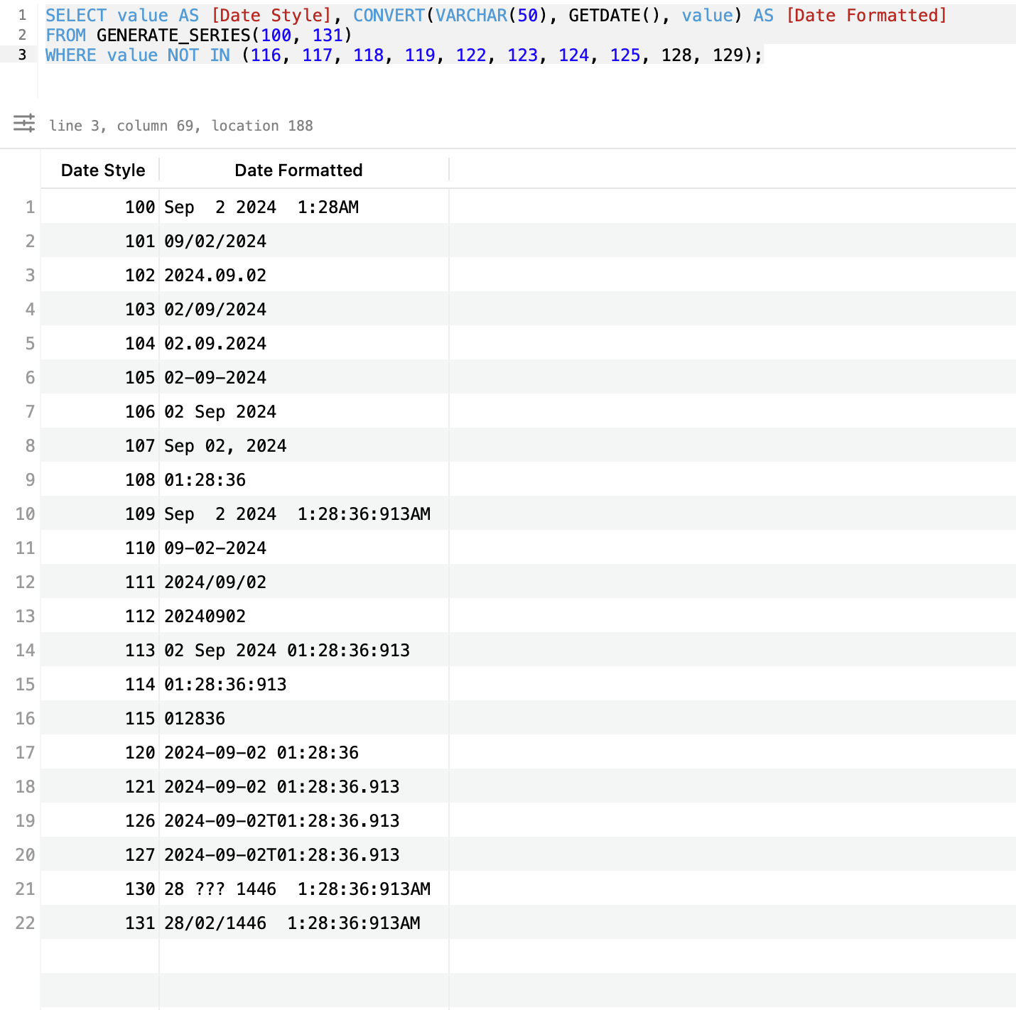 SQL Server Helper - Tips and Tricks - Date Formats